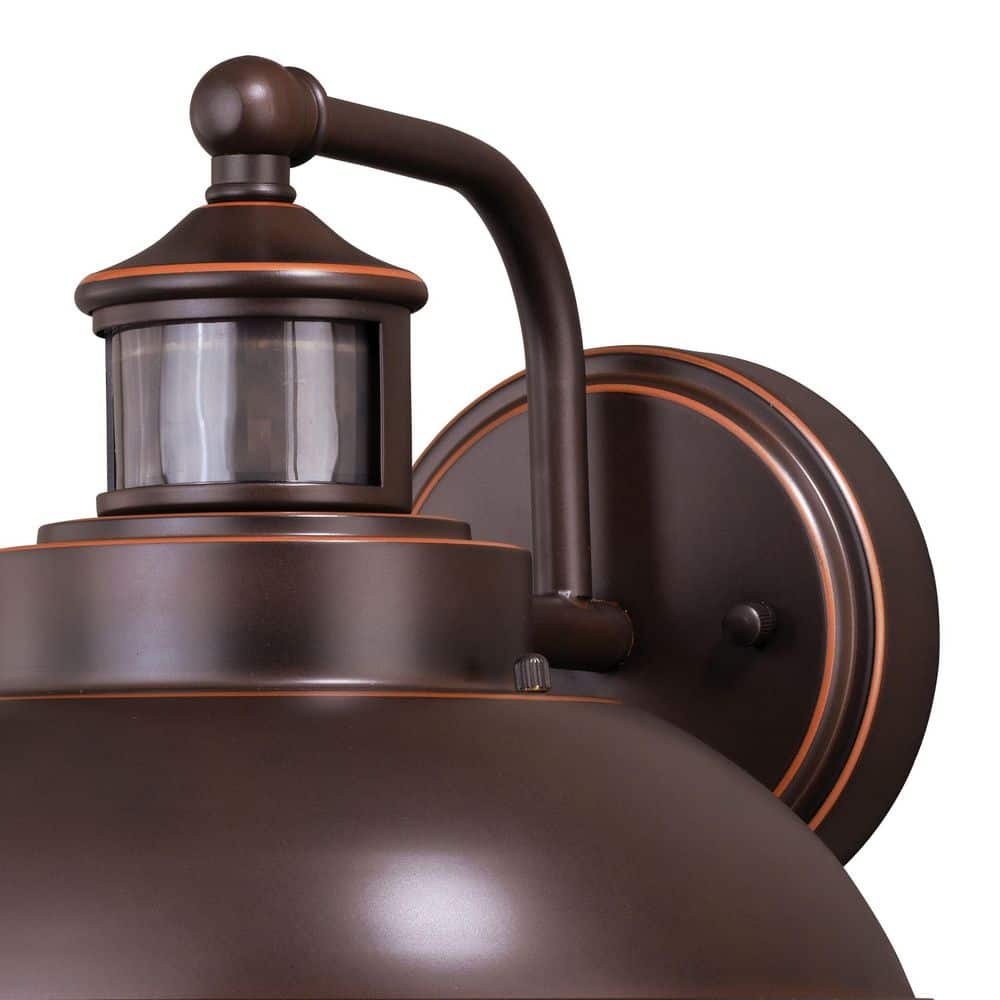 Burnished Bronze Nautical-Style Dimmable Wall Sconce