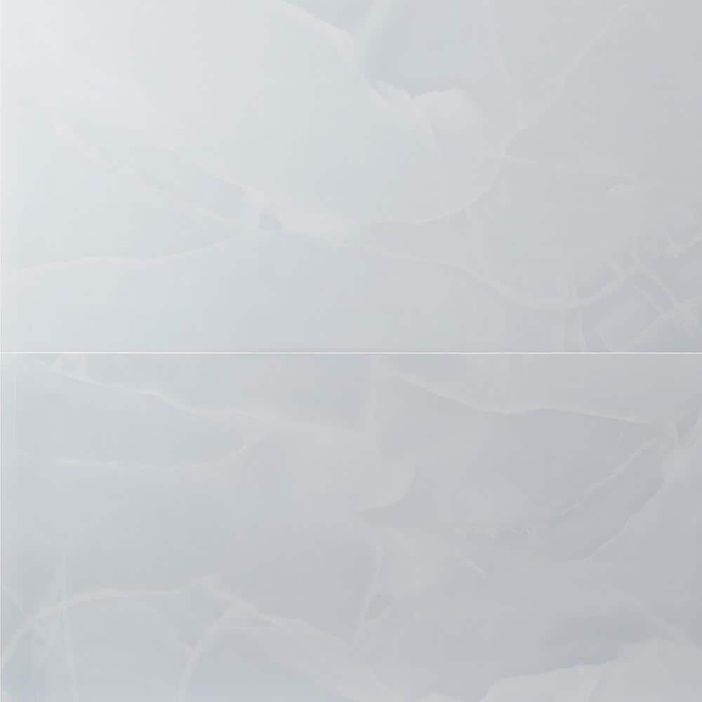 Large Onyx Azul Polished Porcelain Floor and Wall Tile