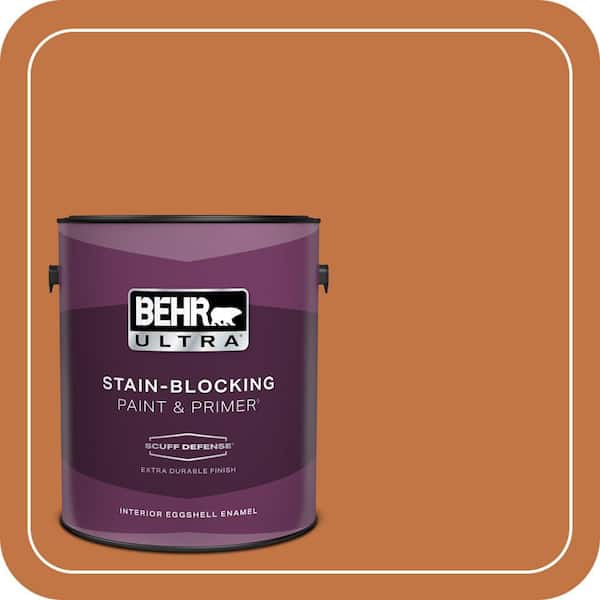 BEHR ULTRA 1 gal. #PPU3-02 Marmalade Glaze Extra Durable Eggshell Enamel Interior Paint & Primer