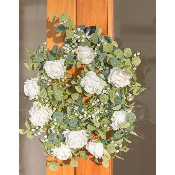 High quality Artificial flowers Eucalyptus and ribbon-sla845