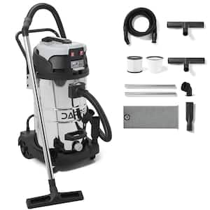 21 Gal. 8.5 Peak HP Stainless Steel 2 in 1 Shop Vacuum Wet Dry Vac with Filter, and Accessory Attachments