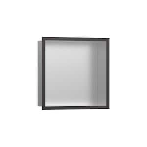 XtraStoris Individual 15 in. W x 15 in. H x 4 in. D Stainless Steel Shower Niche in Brushed Black Chrome