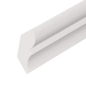 9/16 in. x 1 5/8 in. x 96 in. Finished PVC Composite White Crown Moulding (1-Piece − 8 Total Linear Feet)