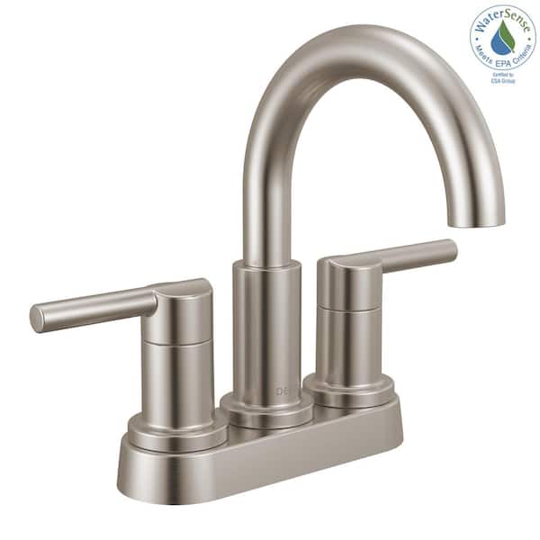 Delta Nicoli Matte Black/ Brushed Gold Bathroom Faucet 3 Hole, 8 Inch Widespread Bathroom Sink Faucet For Vanity, Push-Pop Drain Assembly, Matte Black/ Champagne Bronze 35894LF-GZ