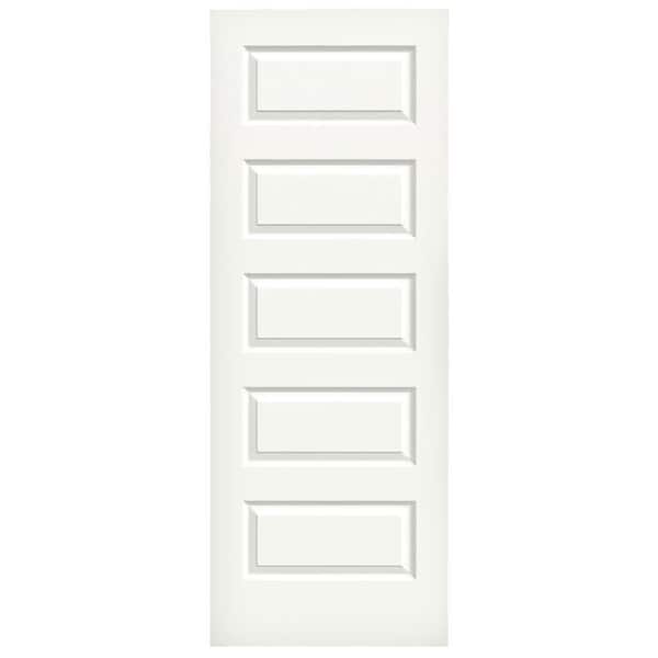 JELD-WEN 30 in. x 80 in. Rockport White Painted Smooth Molded Composite MDF Interior Door Slab