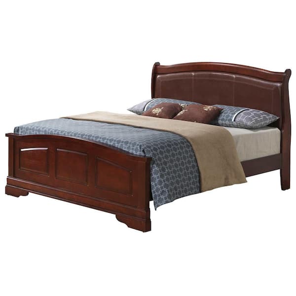 Louis Philippe Panel Bed Dae Size: Twin, Color: Black