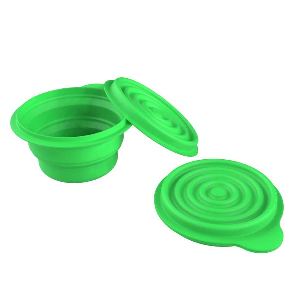 4pcs Set Collapsible Bowls With Lids For Camping And Picnic