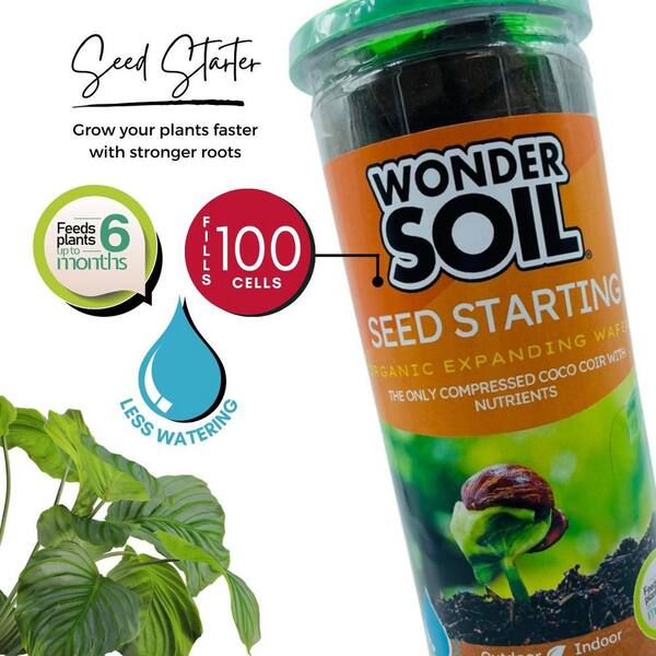 WONDER SOIL Expanding Coco Coir Seed Starting and Garden Living Soil Wafers Combo Pack WONDER SOIL Expanding Coco Coir Seed Starting and Garden Living Soil Wafers Combo Pack