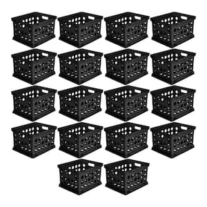 Plastic Heavy Duty File Crate Stacking Storage Container (18-Pack)