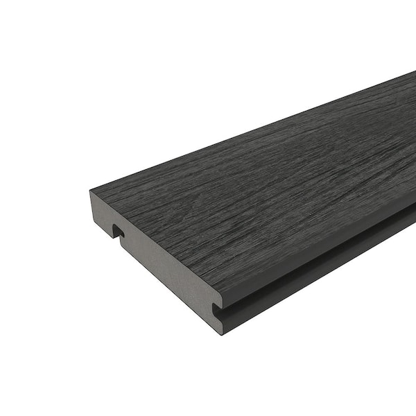 NewTechWood UltraShield Naturale Columbus Series 1 in. x 6 in. x 16 ft. Hawaiian Charcoal Solid Composite Decking Board