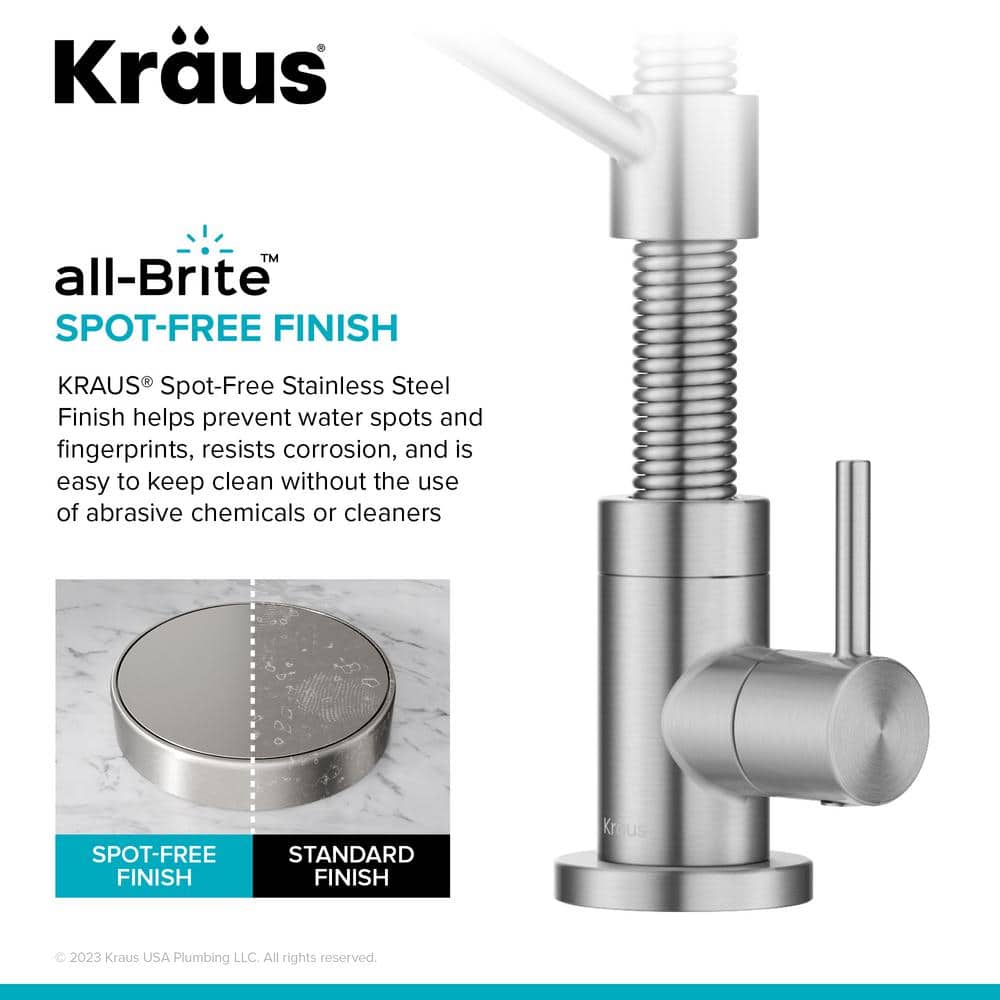 Spot-Free Stainless Steel Single Handle Drinking Water Filter Faucet