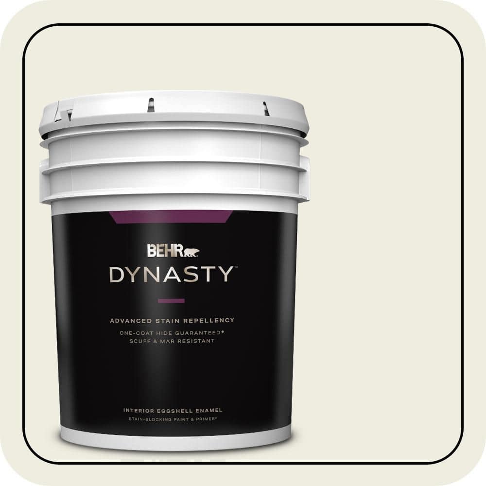 5 gal. #GR-W09 Snowfall White Eggshell Enamel Interior Stain-Blocking Paint & Primer price history on PriceWatchPro
