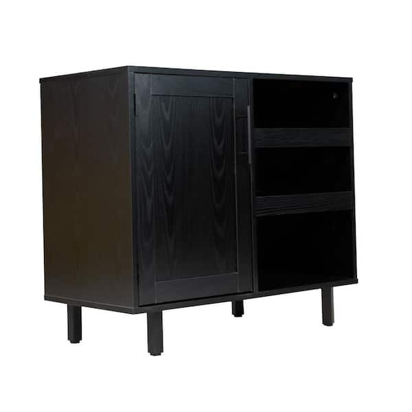 TAYLOR + LOGAN Black Bar Cabinet BA-528093-TAYLH - The Home Depot