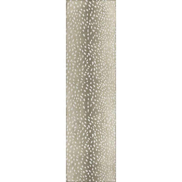 Safari Beige 2 ft. 3 in. x 7 ft. 6 in. Indoor/Outdoor Washable Indoor/Outdoor Washable Rug