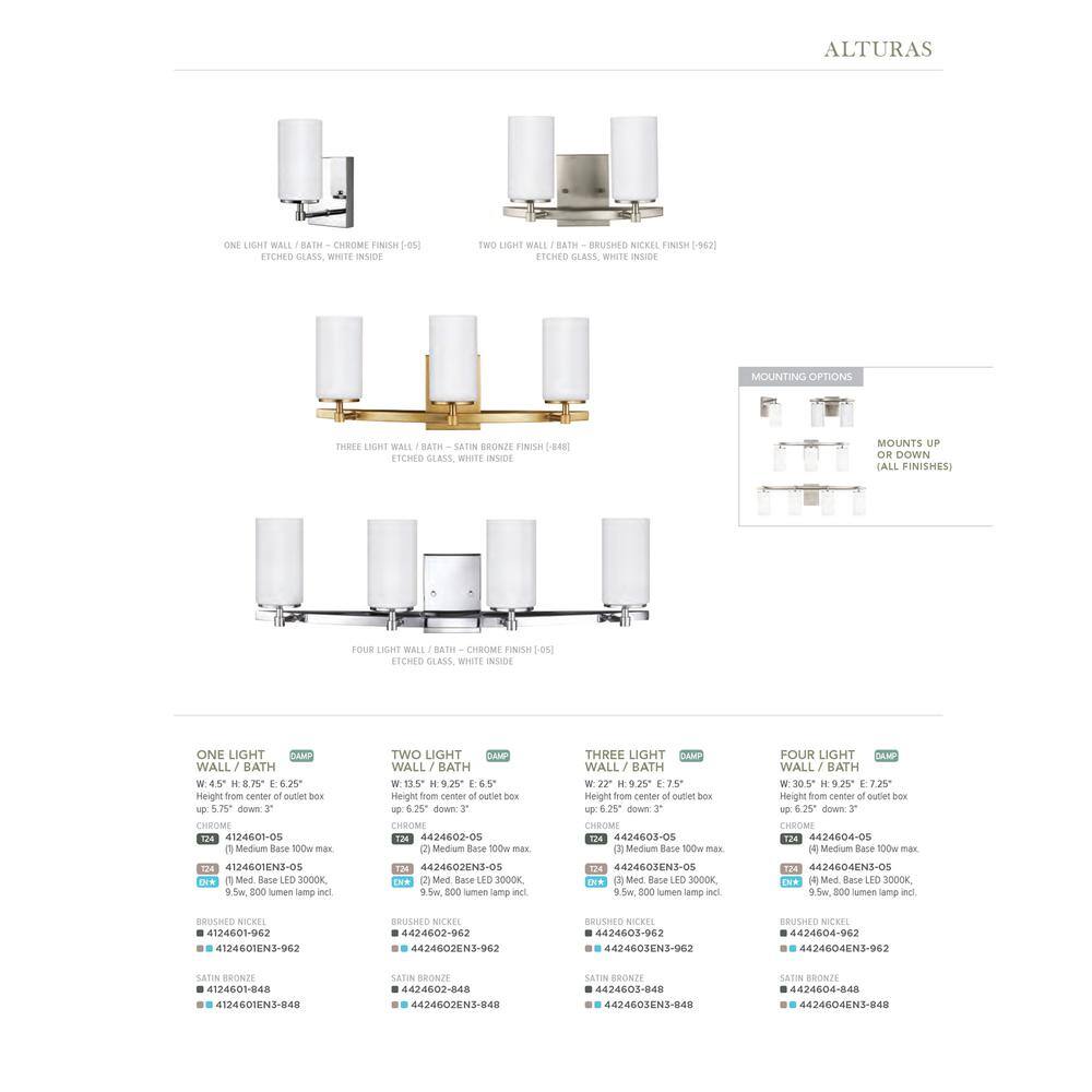 Chrome 3-Light Bath Fixture with Etched Glass Shades