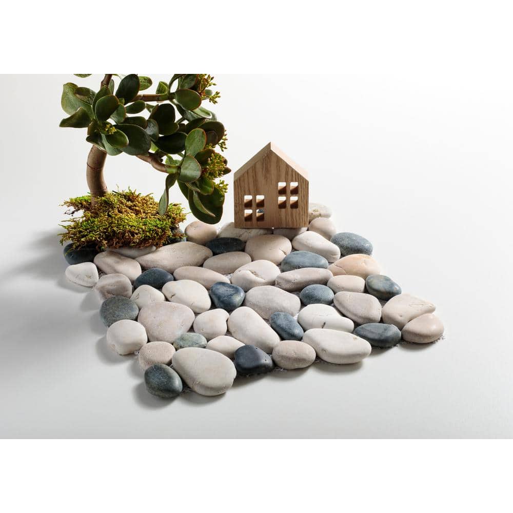Classic Pebble Multicolor Natural Stone Mosaic Tile Sheet