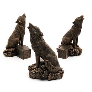 Potty Feet Antique Bronze Wolf (Set of 3)