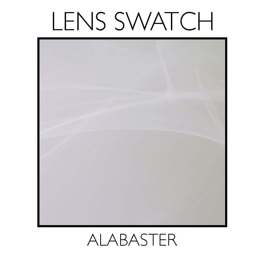 Satin Nickel 14" Alabaster Glass 2-Light Ceiling Mount