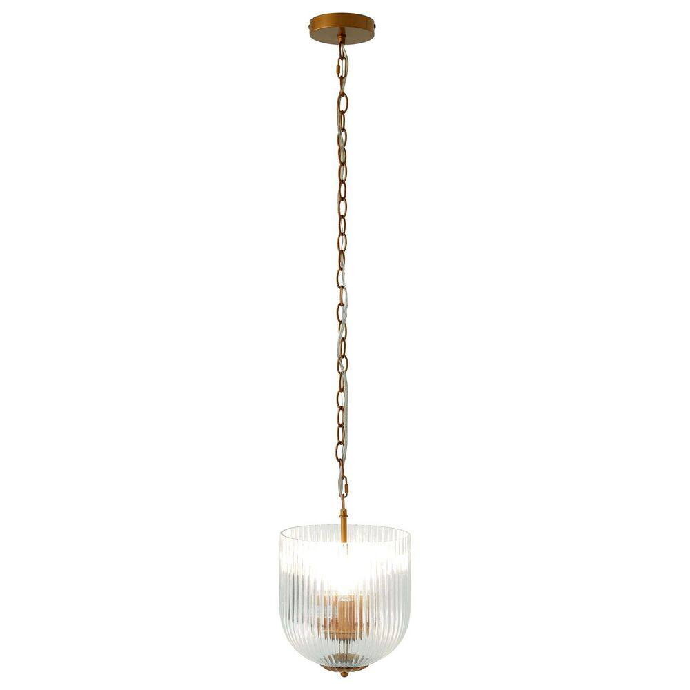 DelightCap 59 in. 3-Light Gold Garnet Chain Hanging Light with Clear Glass Chandelier (Bulb Not Included) price history on PriceWatchPro