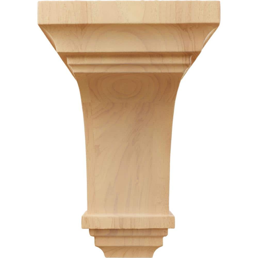 Mini Jefferson Red Oak Hand-Carved Wood Corbel, 6" Height