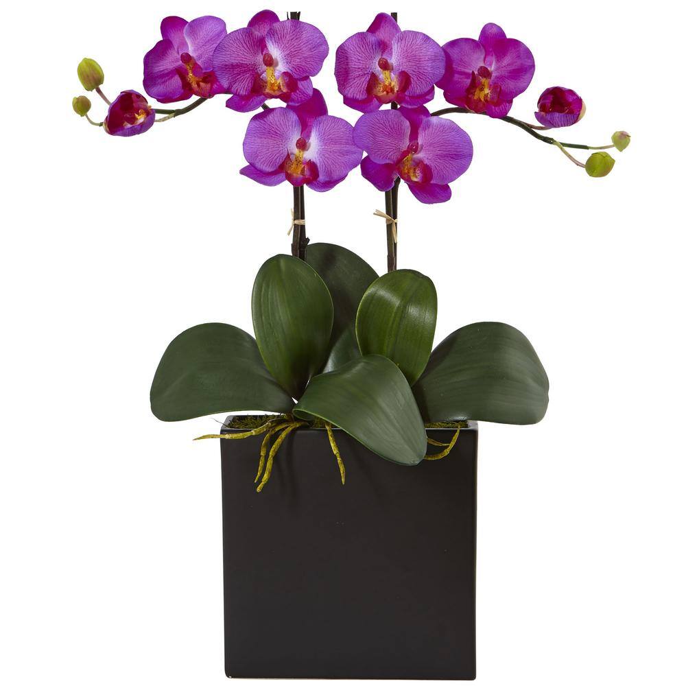 Nearly Natural Artificial Double Mini Phalaenopsis Silk Orchid 1483-OR