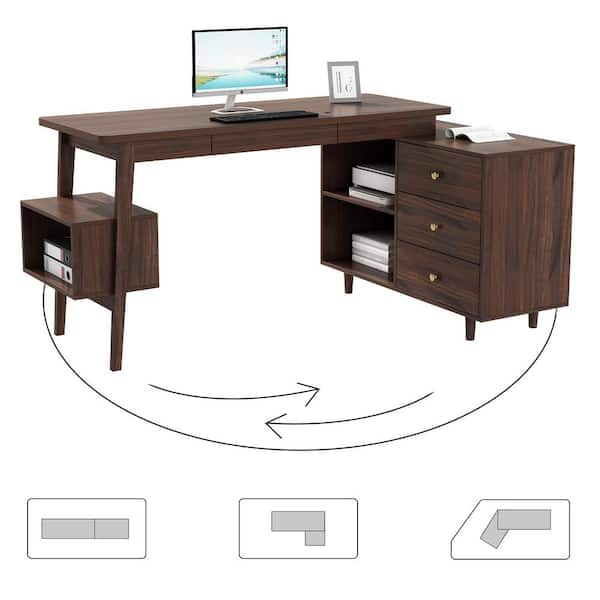 Herringbone L-Shaped Corner Desk Tutorial