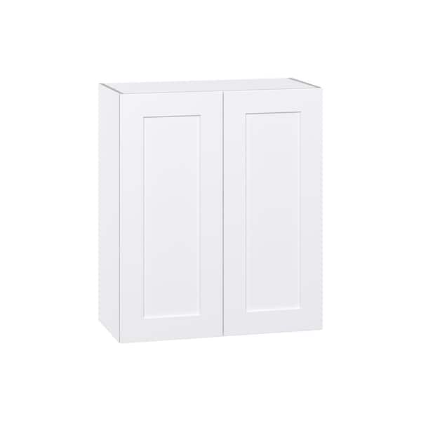 J COLLECTION Roseland 30 in. W x 14 in. D x 35 in. H Assembled Shaker Wall Kitchen Cabinet in Warm White
