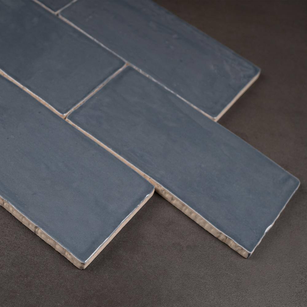 Deep Blue Glossy Ceramic Subway Wall Tile 3" x 6"