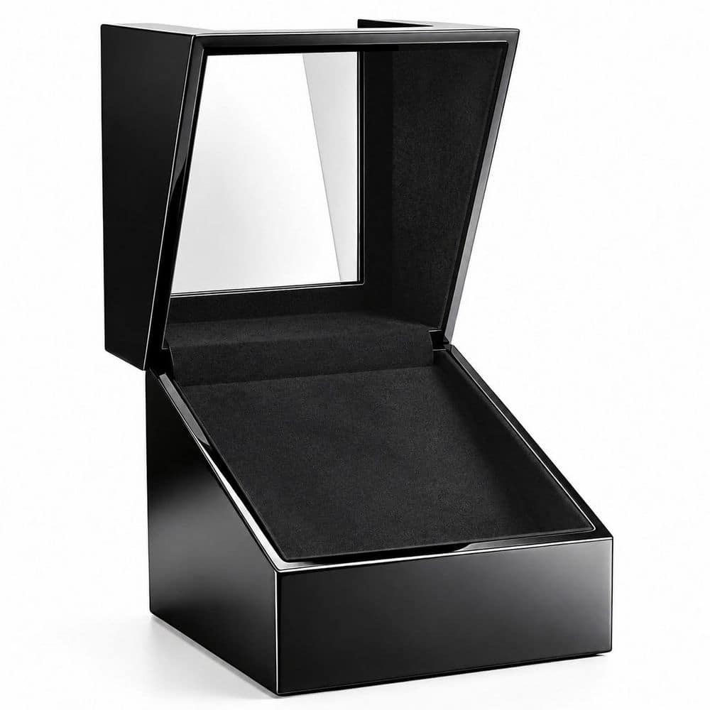 Automatic Watch Winder Single Piece Ultra-Quiet Motor Wooden Piano Finish Velvet Lining for Men Watches