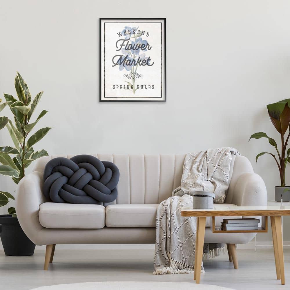 Weekend Flower Market by Lil' Rue Black Framed Typography Giclee Art Print 30 in. x 24 in. price history on PriceWatchPro