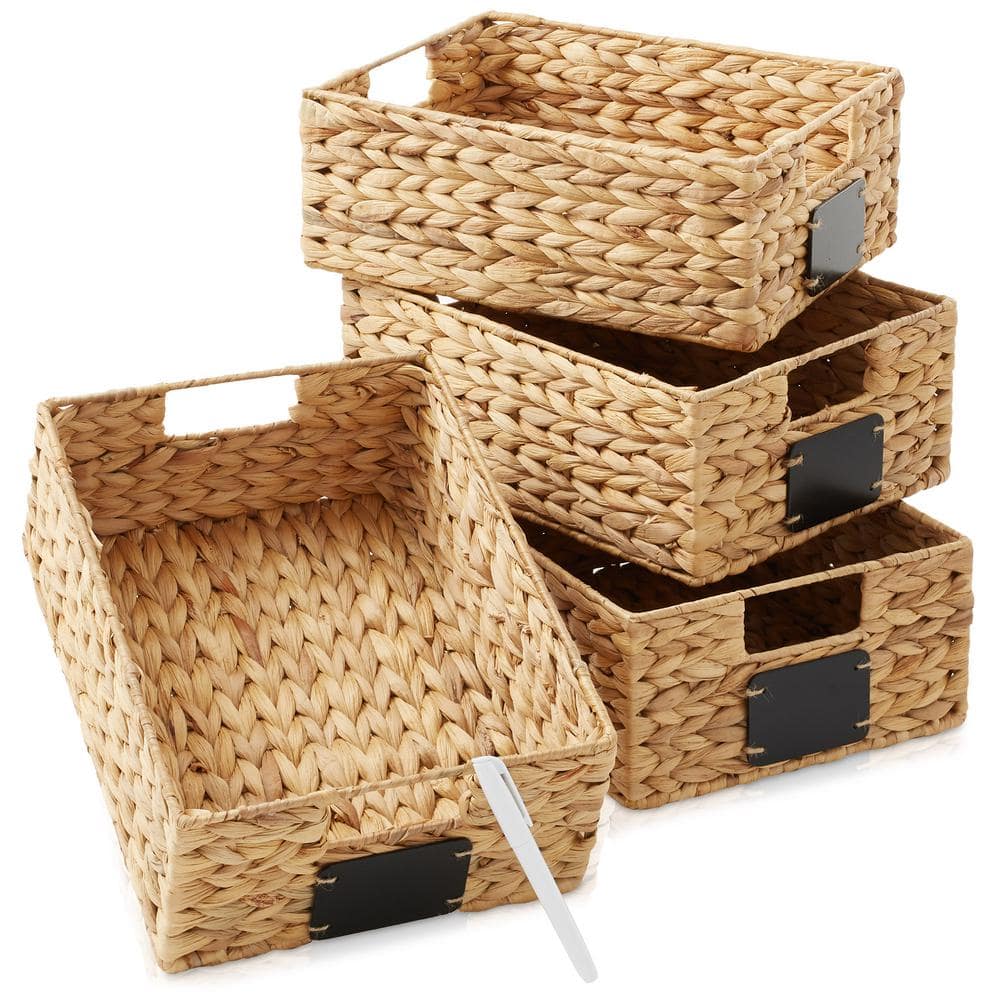 Casafield Brown Natural 10 in. x 13 in. x 5 in. Wicker Water