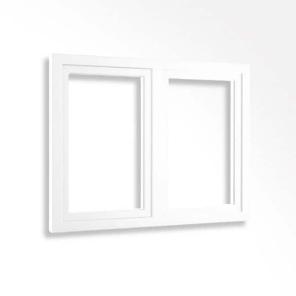 48 in. x 48 in. Elite Euro White Double-Pane Vinyl Tilt/Turn Window with Screen and Right Inward Swing