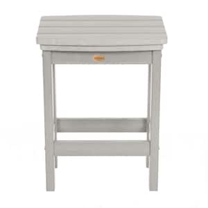 Lehigh Harbor Gray Counter-Height Recycled Plastic Outdoor Bar Stool