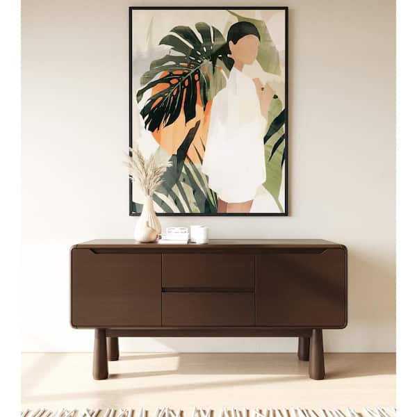 Rhea Modern Dark Acacia Wood 58 in. Buffet