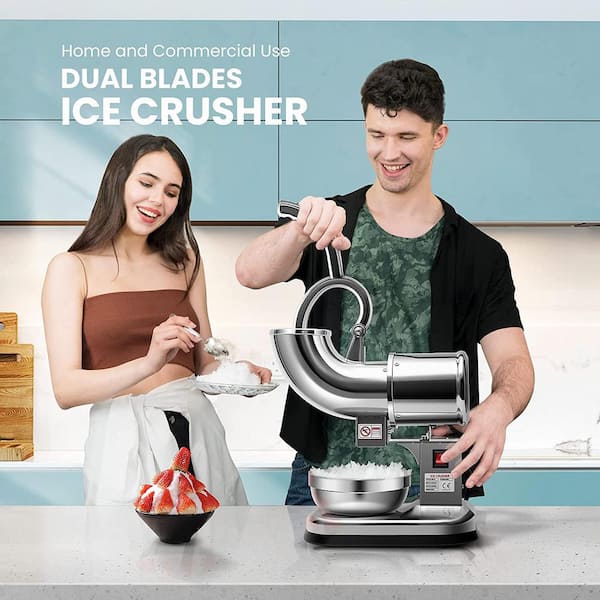 VIVOHOME 11 oz. Electric Dual Blades Silver Ice Crusher Snow Cone