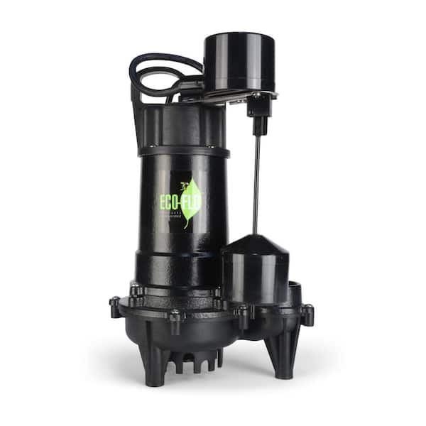 ECO FLO 1/2 HP Cast Iron Submersible Sump Pump with Vertical 