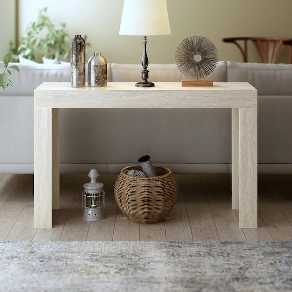 GALANO Hendrix 46.9 in. Light Oak Rectangular Wood Console Table