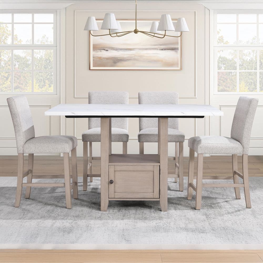 Steve Silver Taylor 5-Piece Counter Height Dining Set Seats 4