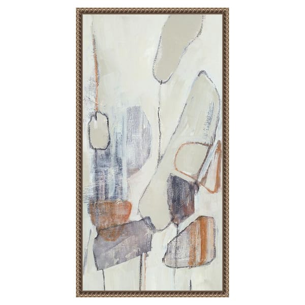 Amanti Art Textured Harmony by Lera 14 in. W x 27 in. H. Canvas Wall Art Print Framed in Bronze