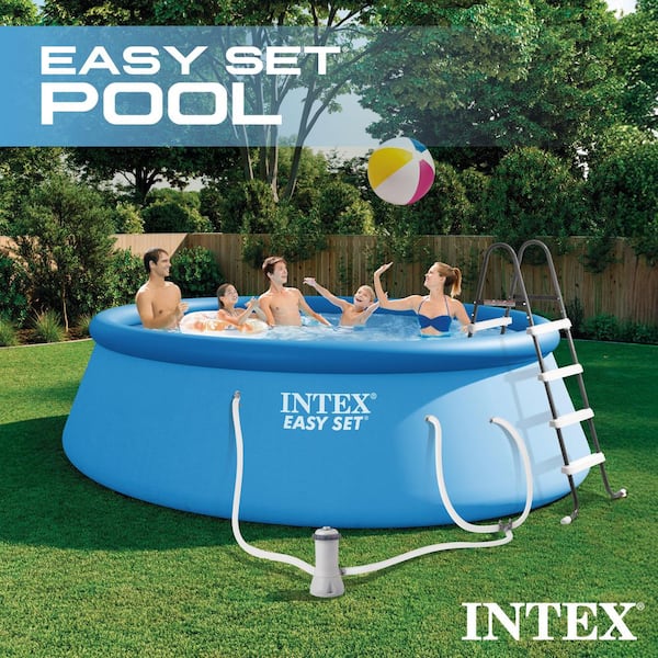 Easy Set 15 ft. Round 48 in. Deep Inflatable Pool Set