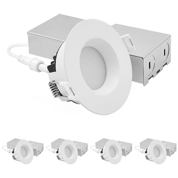 3 In. Integrated LED Regressed Mini Panel light, 5CCT, 9/12W, 750/1000LM, Dual Dimmable, 90° Beam, ETL Listed 4 Pack