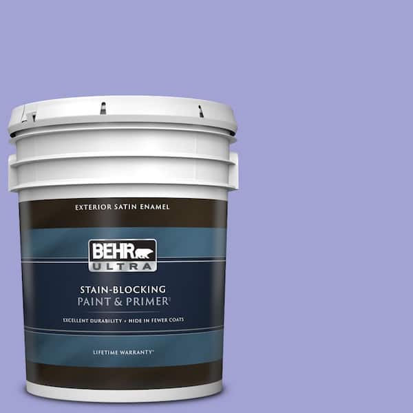BEHR ULTRA 5 gal. #P550-4 Water Hyacinth Satin Enamel Exterior Paint & Primer