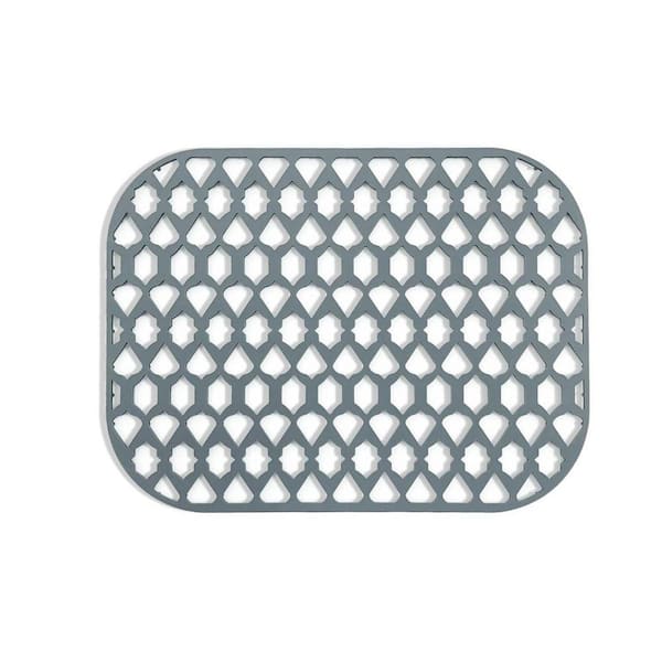 16.7in. x 12.5in. Large Silicone Sink Mat Grid for Kitchen Sink Bottom, Flexible Heat Resistant Non-Slip Drying Dish Mat