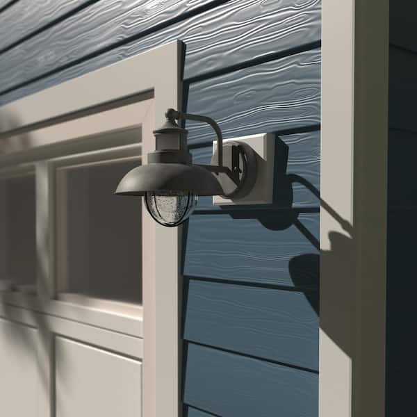 VAXCEL Harwich Gray Motion Sensor Dusk to Dawn Coastal Outdoor Wall Light
