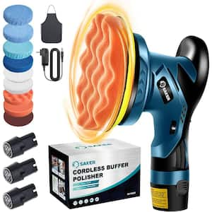 Cordless Car Buffer Polisher - 6  in. Portable Polishing Waxer Machine Kit for Car Detailing(3 Batteries)