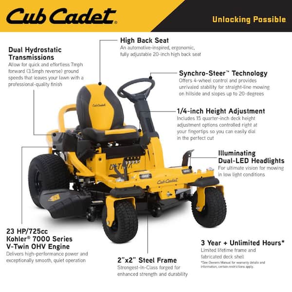 Ultima ZTS1 50 in. Fabricated Deck 23HP V-Twin Kohler 7000 Series Engine Dual Hydro Drive Gas 0 Turn Riding Mower
