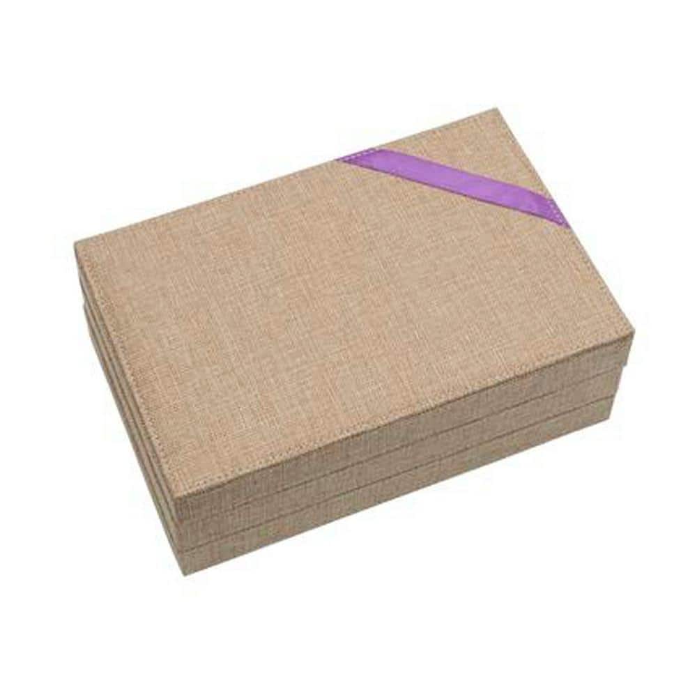 Latte Canvas Stackable Jewelry Organizer Trays, Set of 3