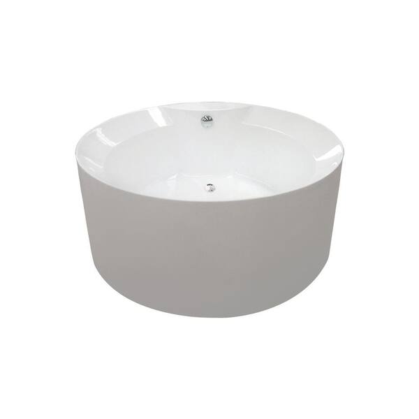 Aquatica PureScape 141 4.48 ft. Acrylic Reversible Drain Circular Bathtub in White