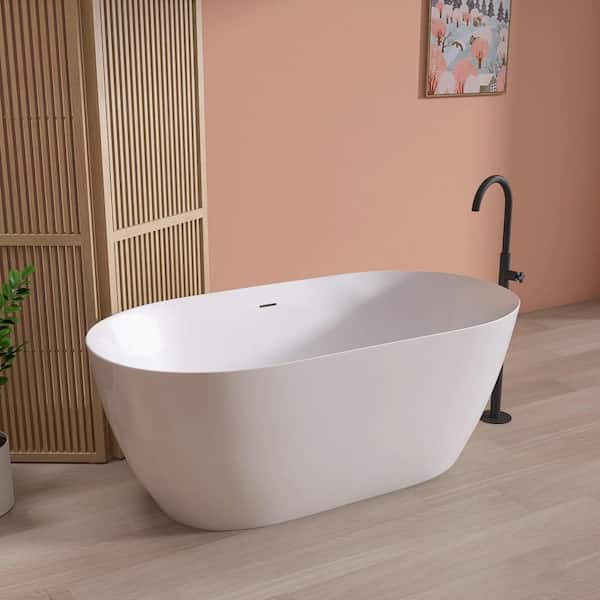 NTQ 51 in. x 27.5 in. Acrylic Free Standing Tub Freestanding Soaking