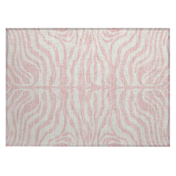 Chantille Machine Washable Indoor/Outdoor Abstract ACN1042 Pink 1 ft. 8 in. x 2 ft. 6 in. Area Rug